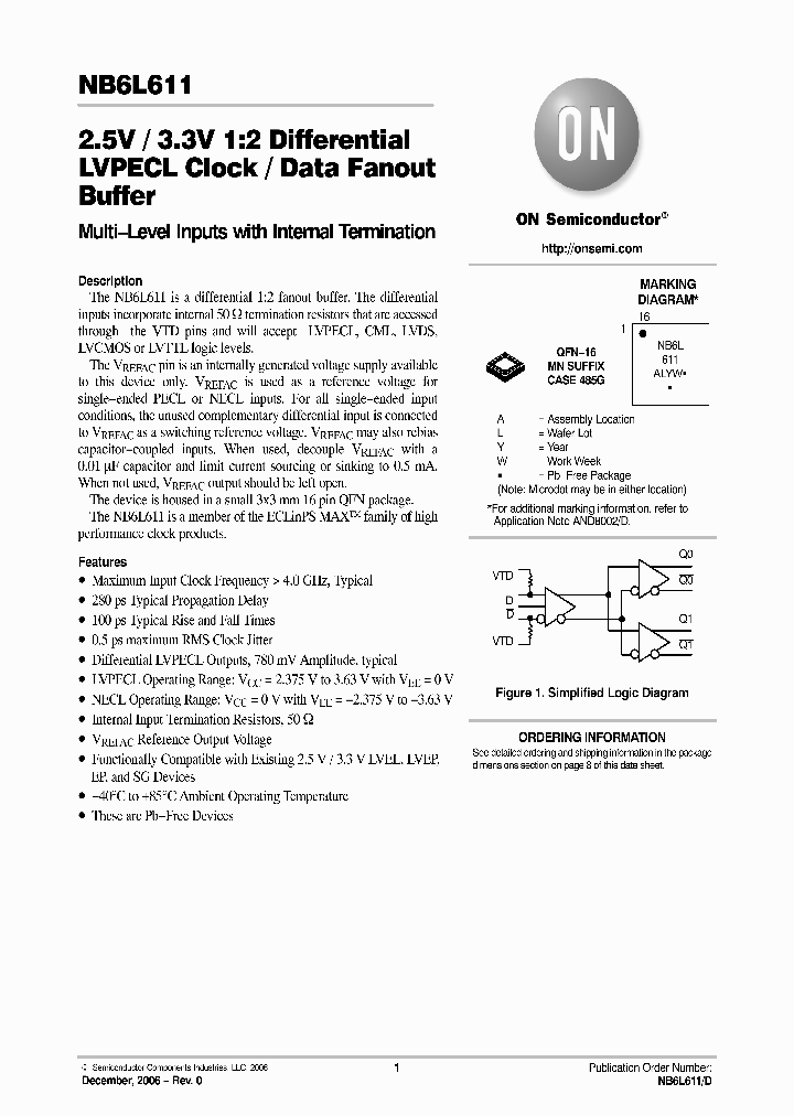 NB6L611MNG_1108165.PDF Datasheet