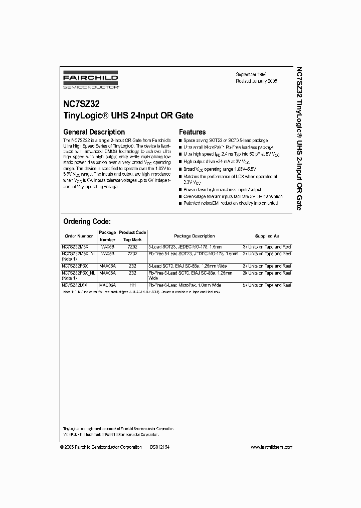 NC7SZ32M5XNL_1170806.PDF Datasheet