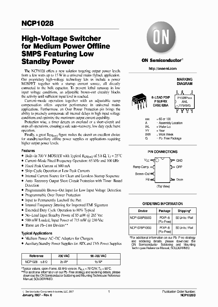 NCP1028_1121352.PDF Datasheet