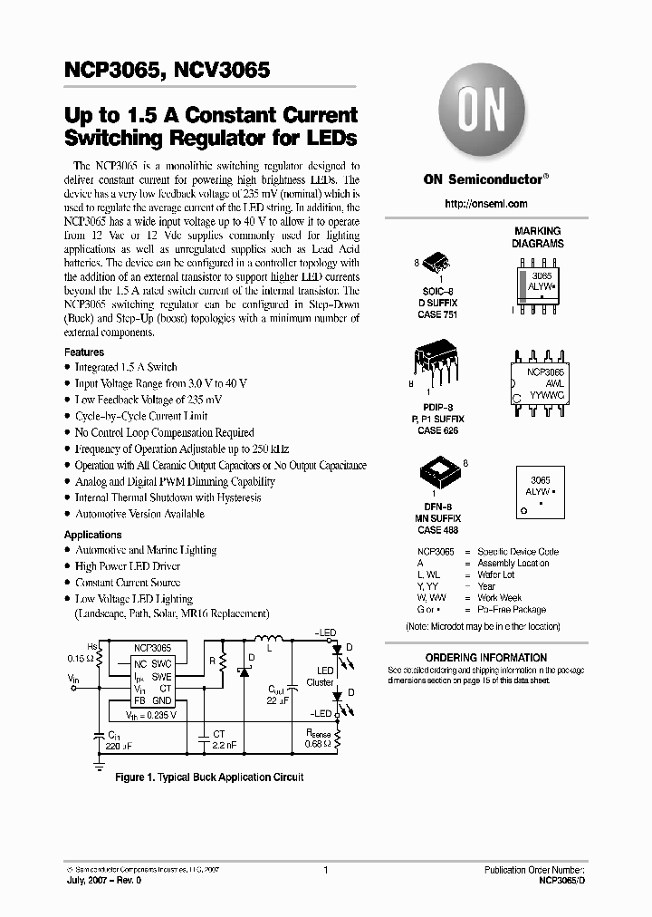 NCV3065PG_1287930.PDF Datasheet