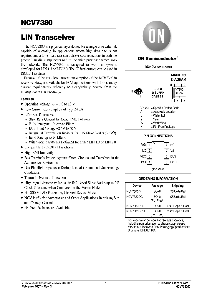 NCV7380DR2_1119091.PDF Datasheet