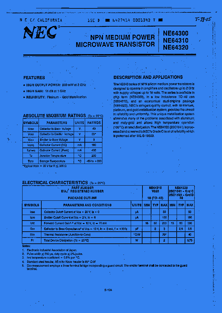 NE64320_1288329.PDF Datasheet