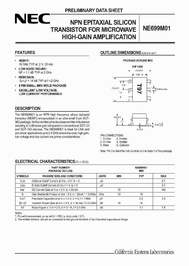 NE699M01-T1_1288390.PDF Datasheet