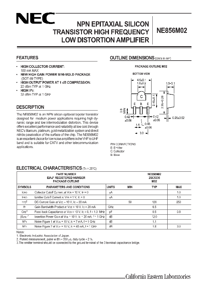 NE856M02-T1_1288414.PDF Datasheet