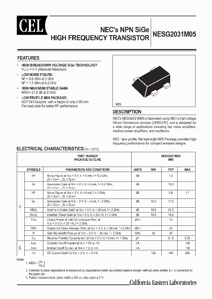 NESG2031M05-T1_1288443.PDF Datasheet