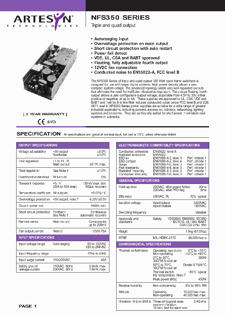 NFS350_1090677.PDF Datasheet