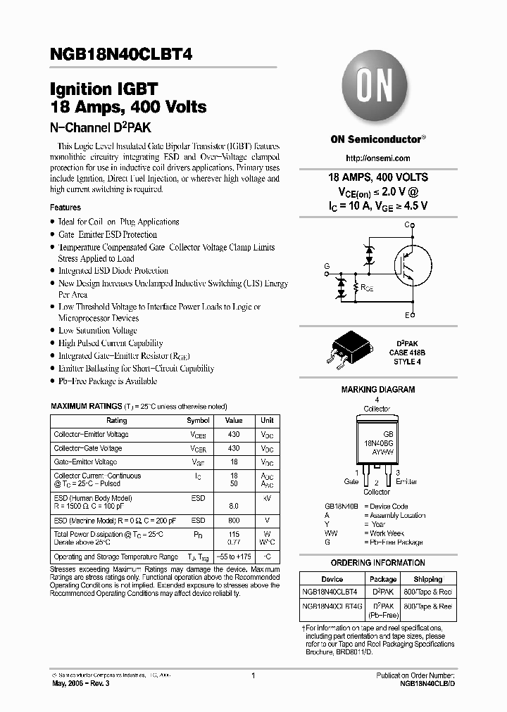 NGB18N40CLBT406_1288532.PDF Datasheet