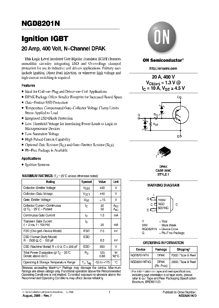 NGD8201NT4G_1288538.PDF Datasheet