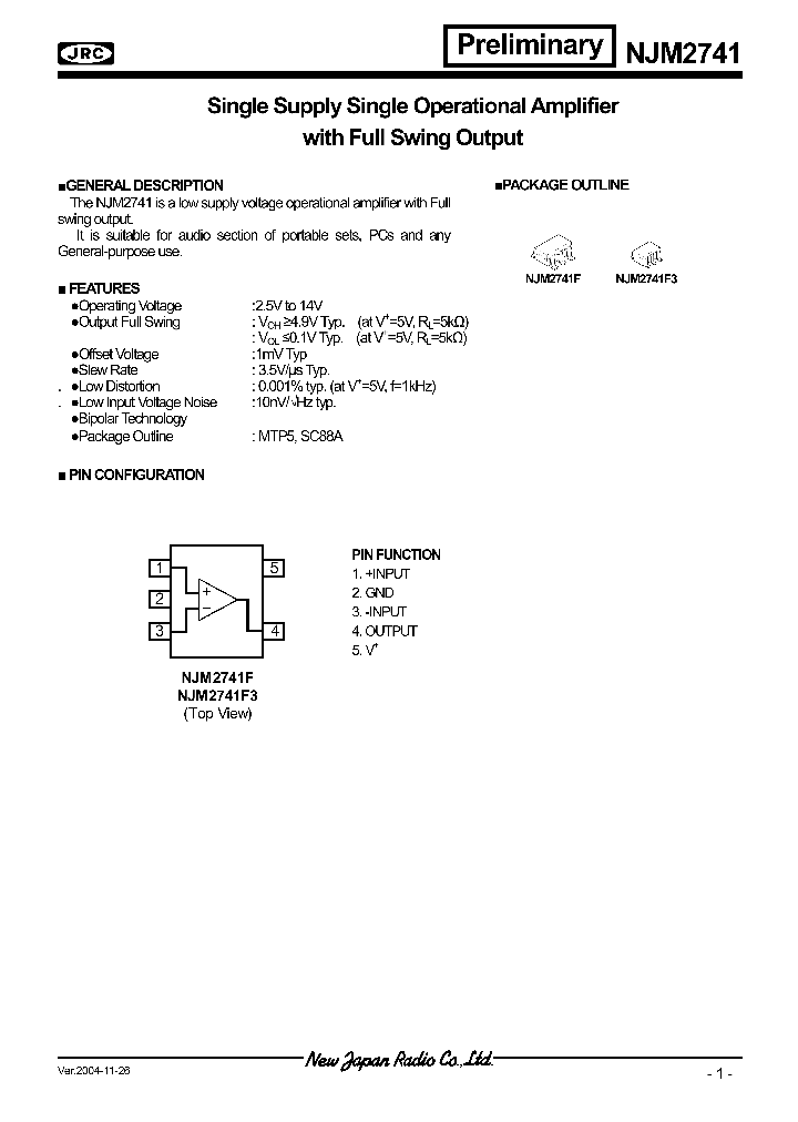 NJM2741F3_1288922.PDF Datasheet