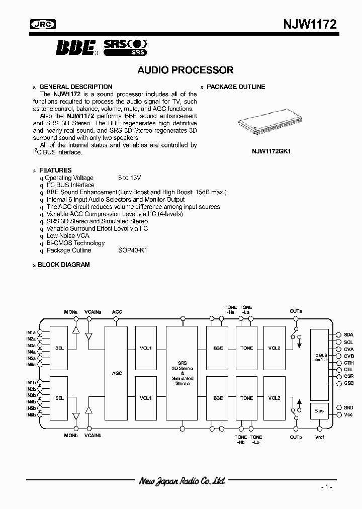 NJW1172GK1_1289273.PDF Datasheet