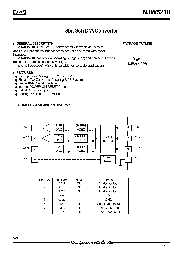 NJW5210RB1_1289284.PDF Datasheet