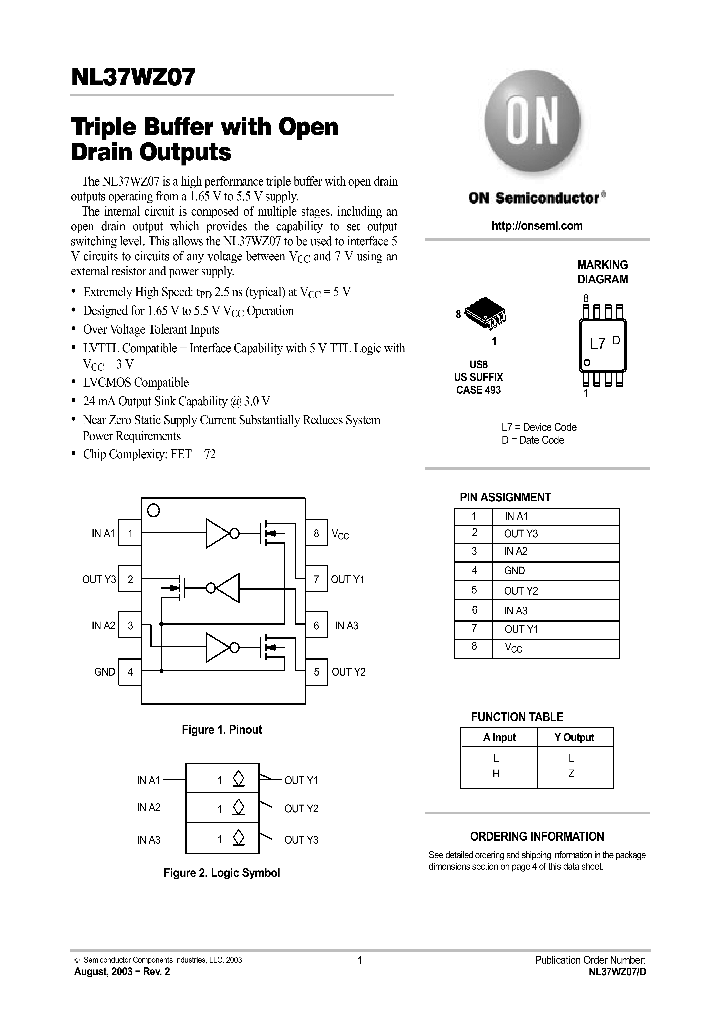 NL37WZ07US_1289359.PDF Datasheet