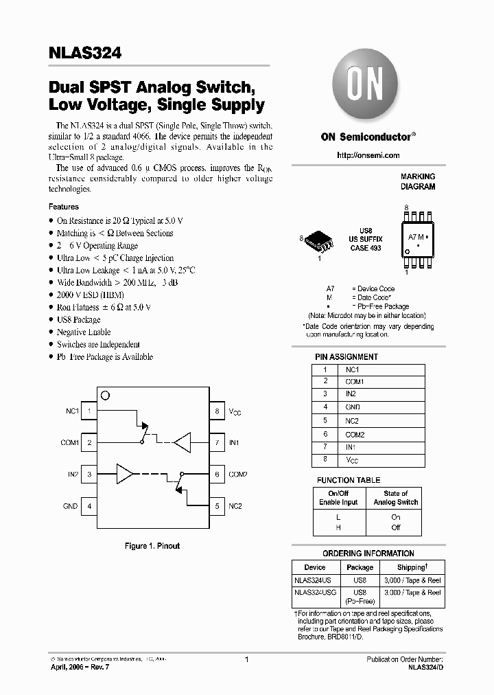 NLAS32406_761490.PDF Datasheet