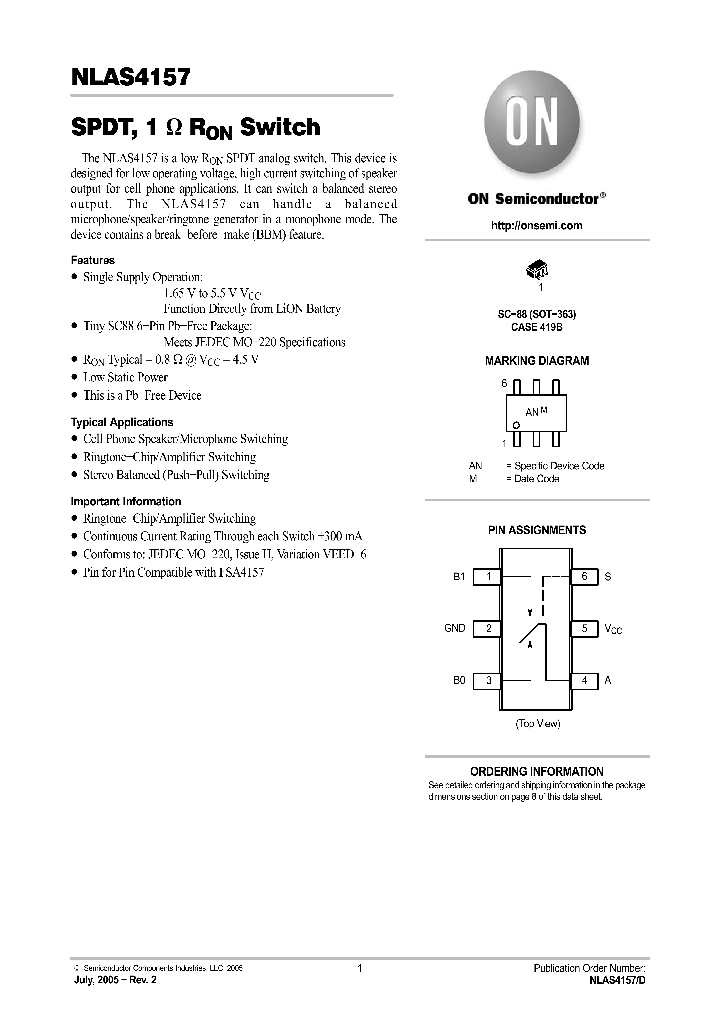 NLAS4157DFT2G_1289394.PDF Datasheet