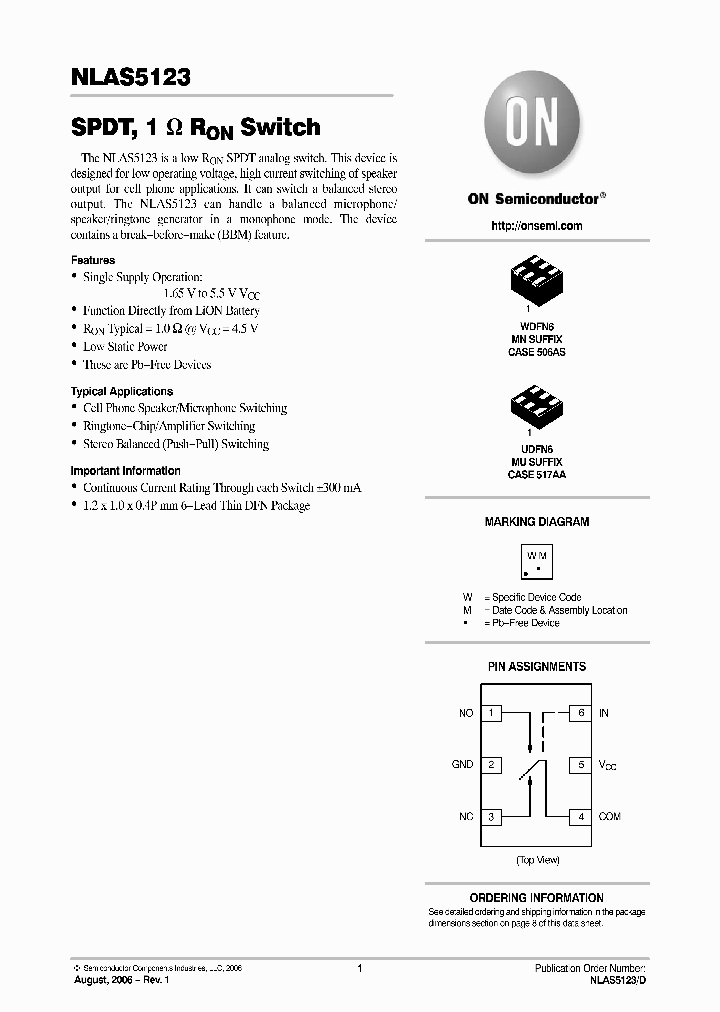 NLAS5123MUR2G_1289404.PDF Datasheet