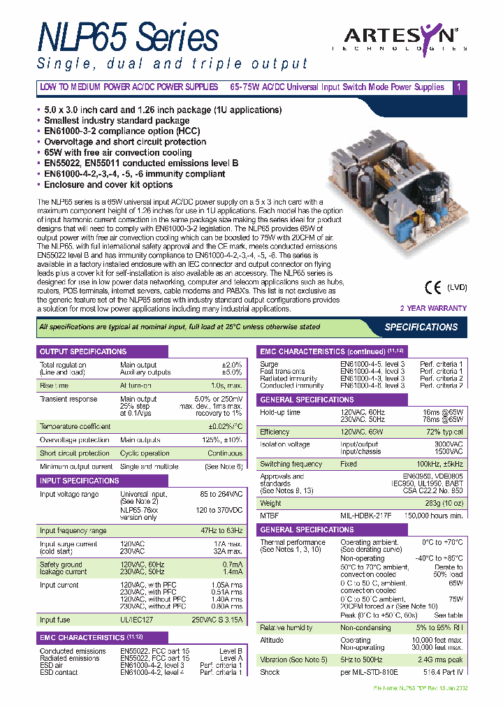 NLP65-X629G_1289442.PDF Datasheet
