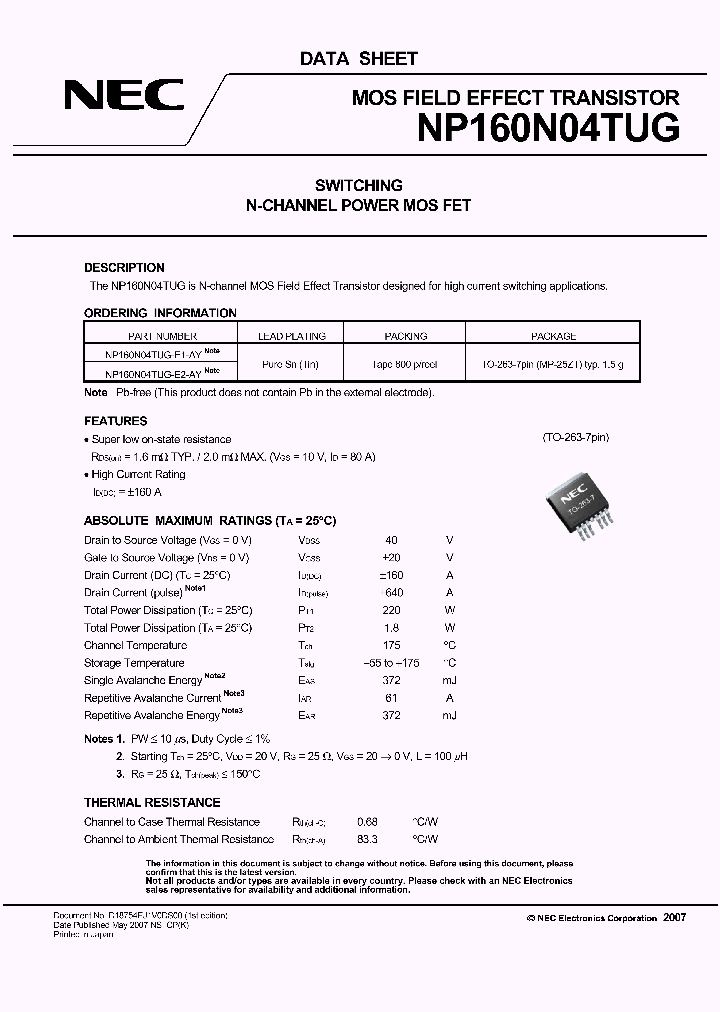 NP160N04TUG-E2-AY_1289587.PDF Datasheet