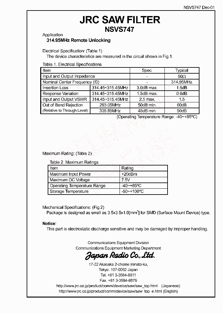 NSVS747_1289847.PDF Datasheet