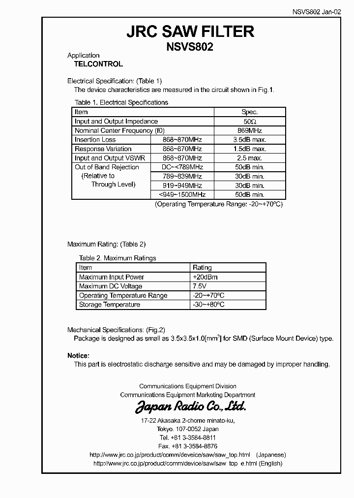 NSVS802_1289850.PDF Datasheet