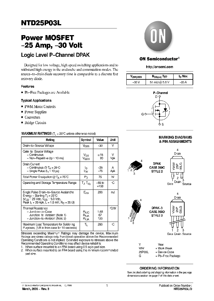 NTD25P03L06_1289931.PDF Datasheet