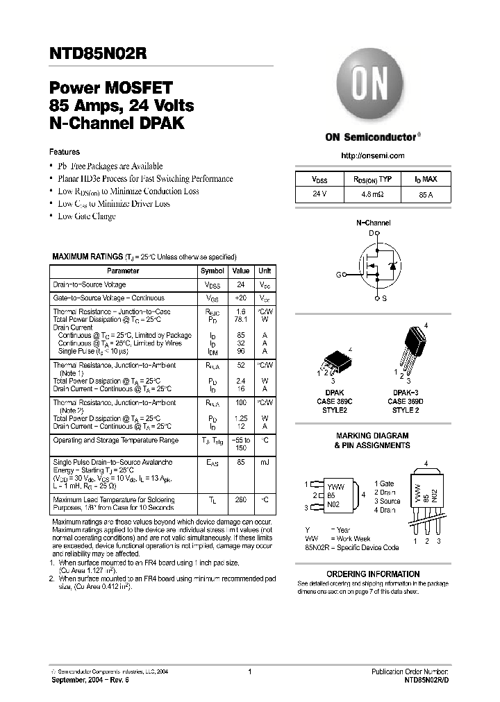 NTD85N02RT4G_1289954.PDF Datasheet