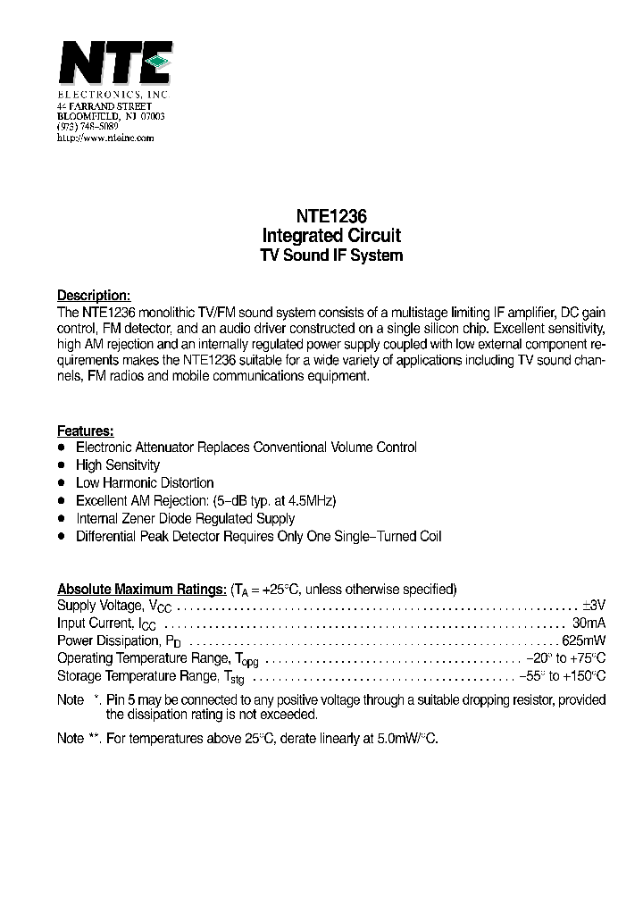 NTE1236_1290045.PDF Datasheet