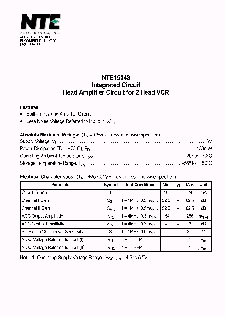 NTE15043_1290152.PDF Datasheet