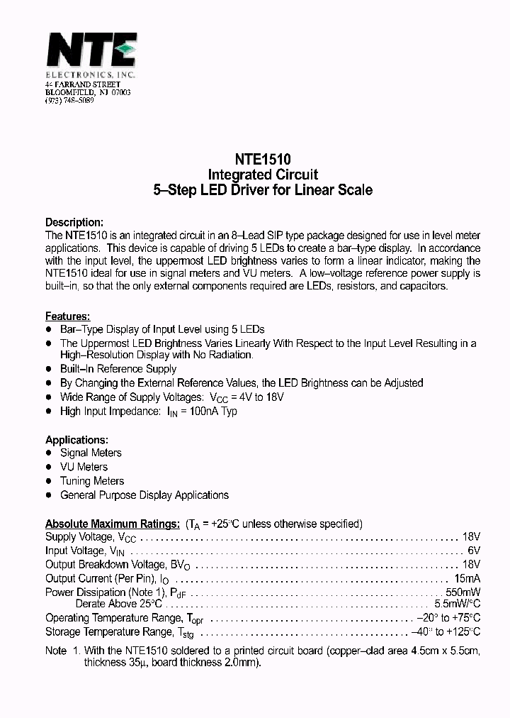 NTE1510_1290157.PDF Datasheet