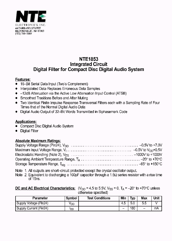 NTE1853_1290368.PDF Datasheet