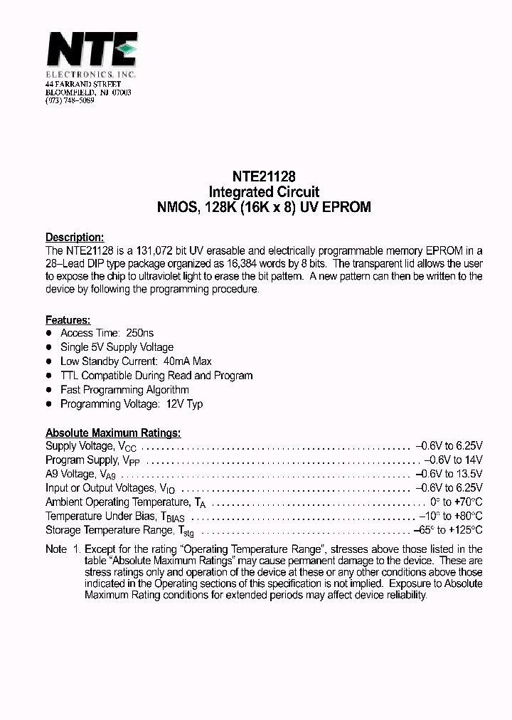 NTE21128_1290486.PDF Datasheet