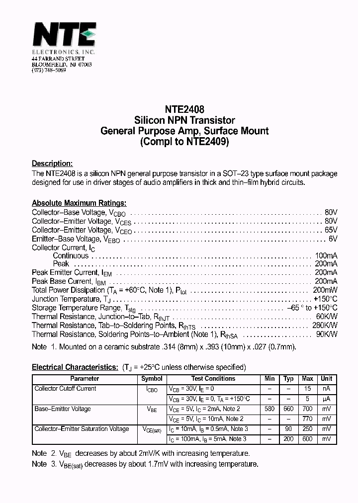 NTE2408_1290595.PDF Datasheet