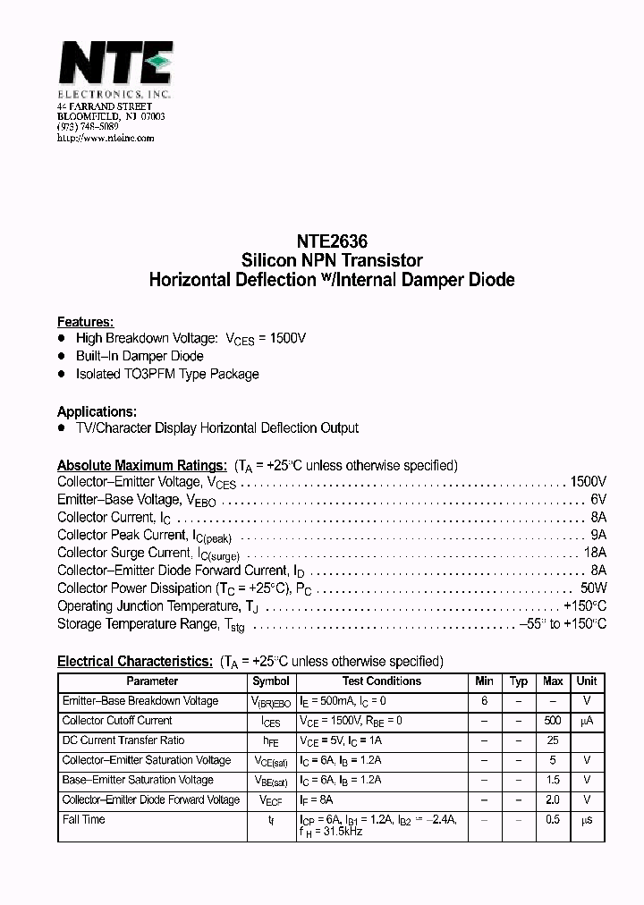 NTE2636_1290673.PDF Datasheet