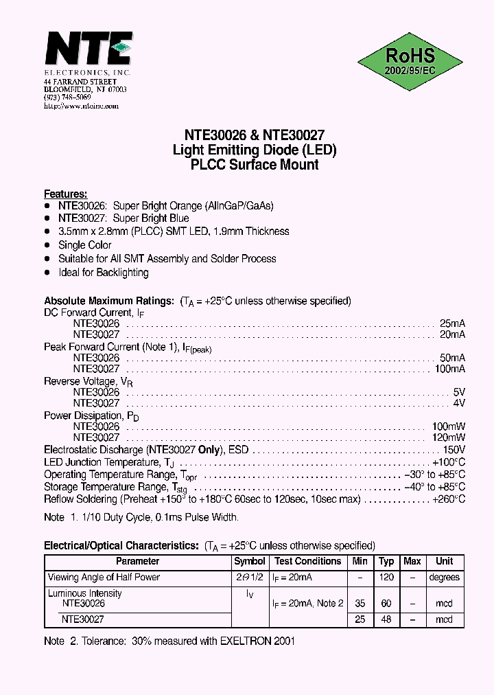 NTE30027_930487.PDF Datasheet