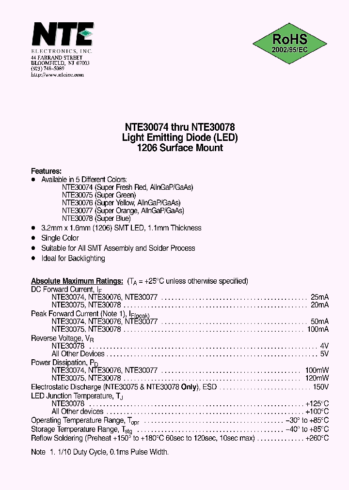 NTE30078_1290753.PDF Datasheet