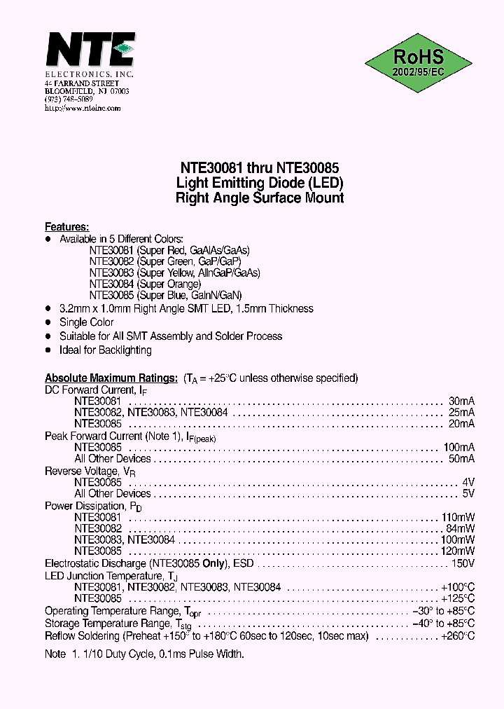 NTE30084_709611.PDF Datasheet