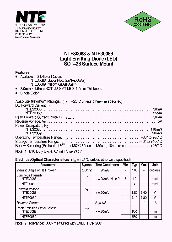 NTE30088_1132841.PDF Datasheet
