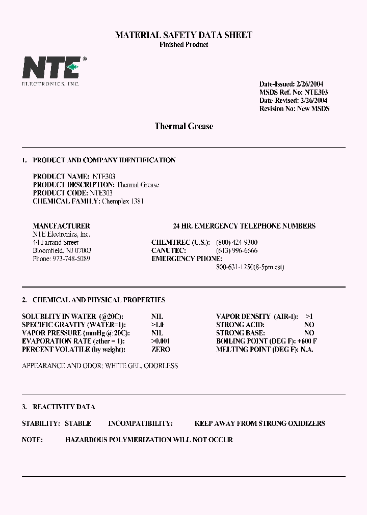 NTE303_1290763.PDF Datasheet