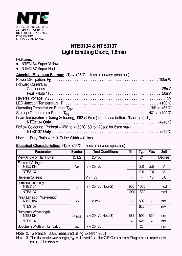NTE3137_1290819.PDF Datasheet