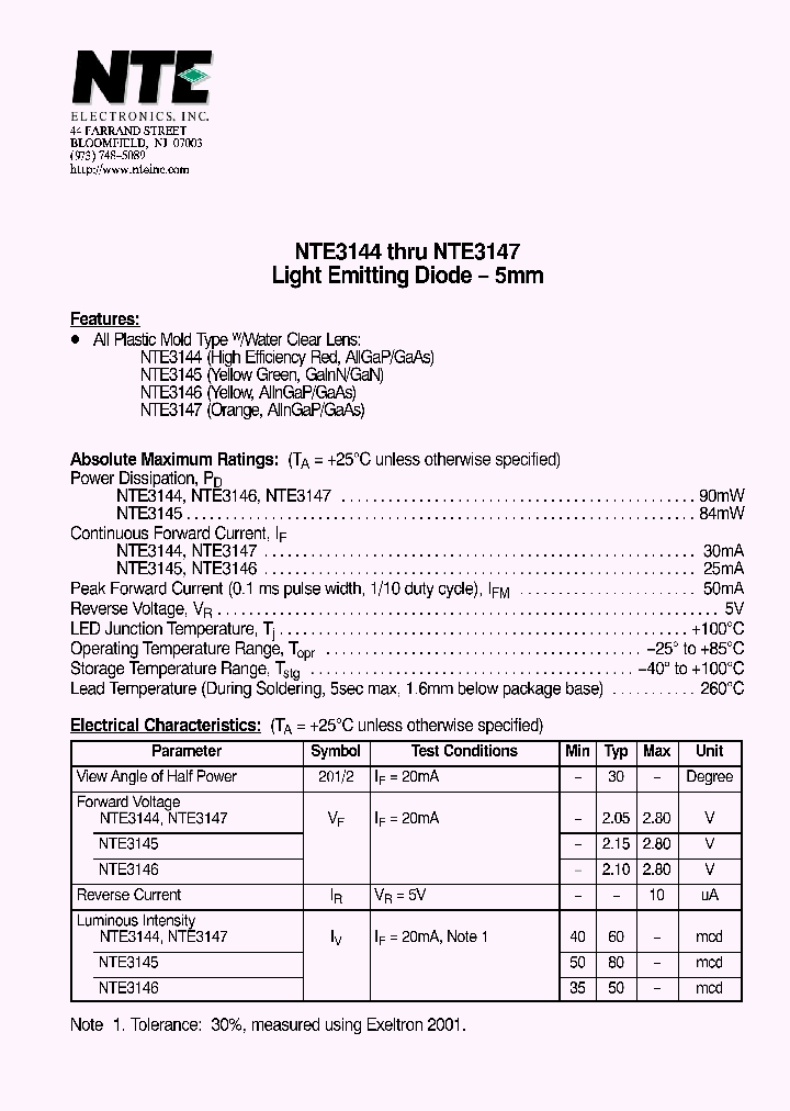 NTE3147_1290822.PDF Datasheet