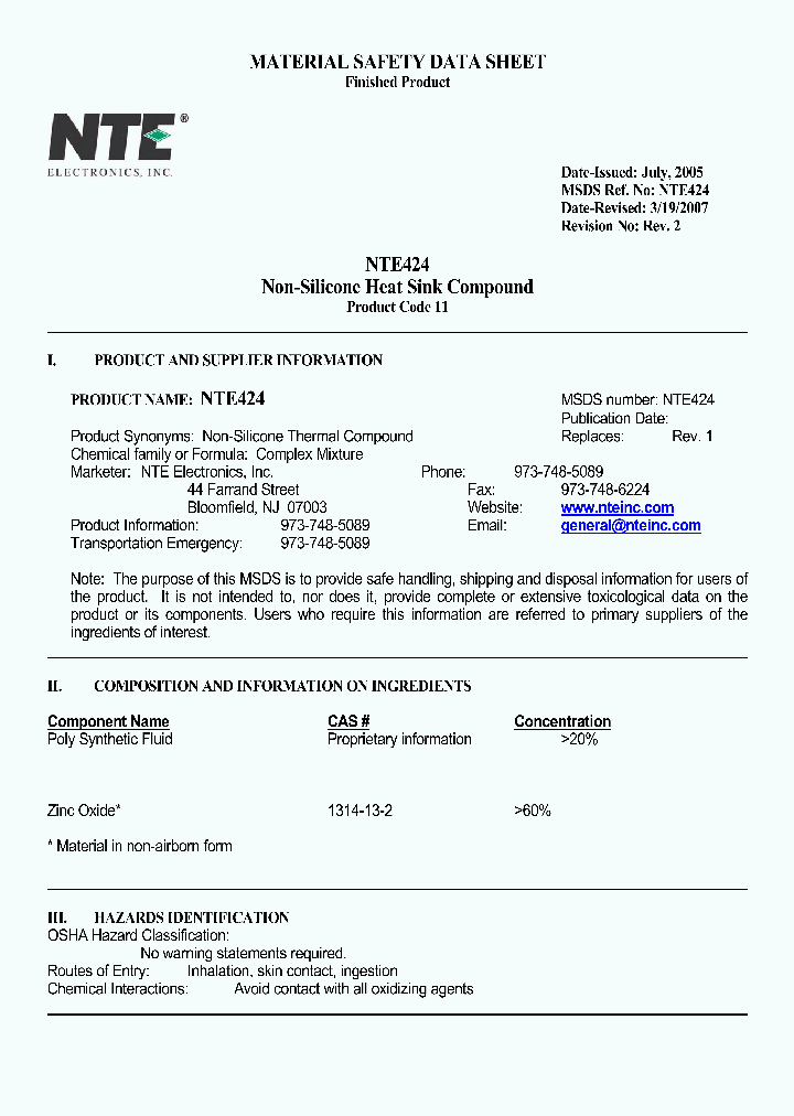 NTE424_1290905.PDF Datasheet