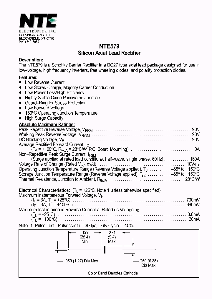 NTE579_1291063.PDF Datasheet