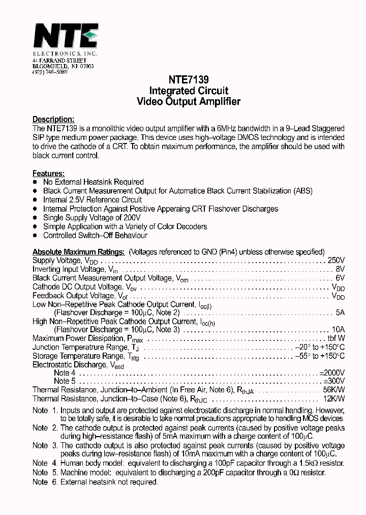NTE7139_1291269.PDF Datasheet