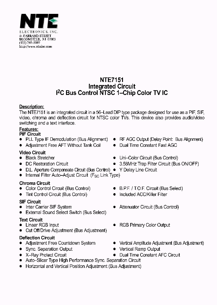 NTE7151_1291281.PDF Datasheet