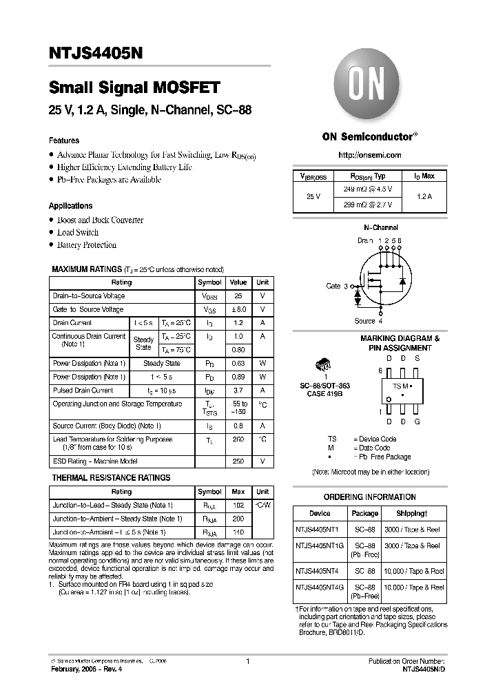 NTJS4405N_1108457.PDF Datasheet