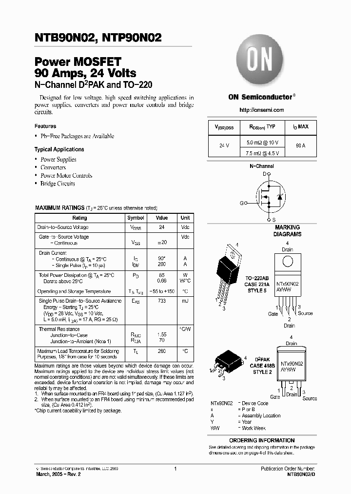 NTP90N02G_1119135.PDF Datasheet