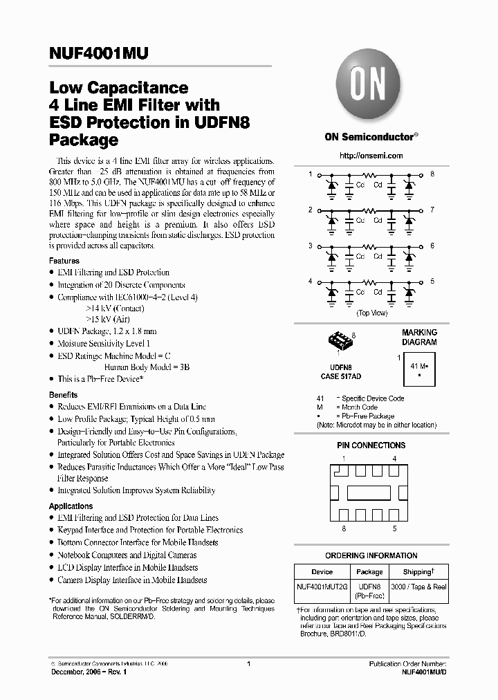 NUF4001MU_1108636.PDF Datasheet