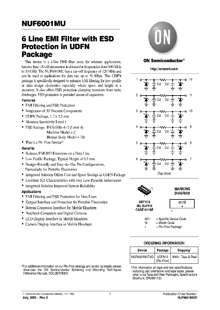 NUF6001MU_1108679.PDF Datasheet
