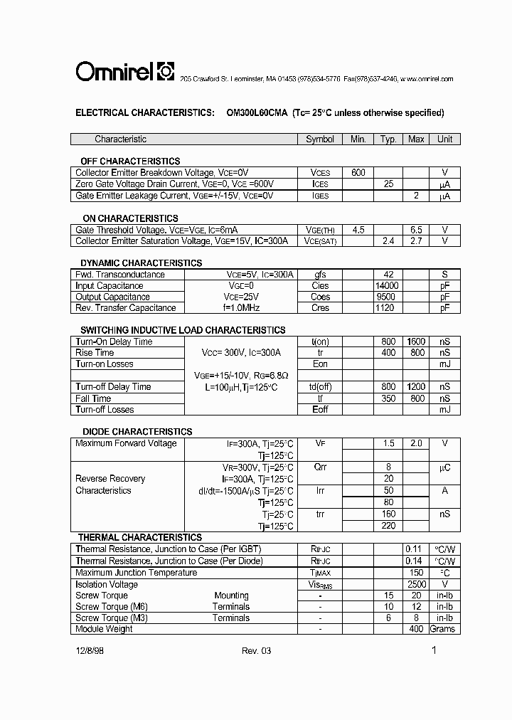 OM300L60CMA_1291900.PDF Datasheet
