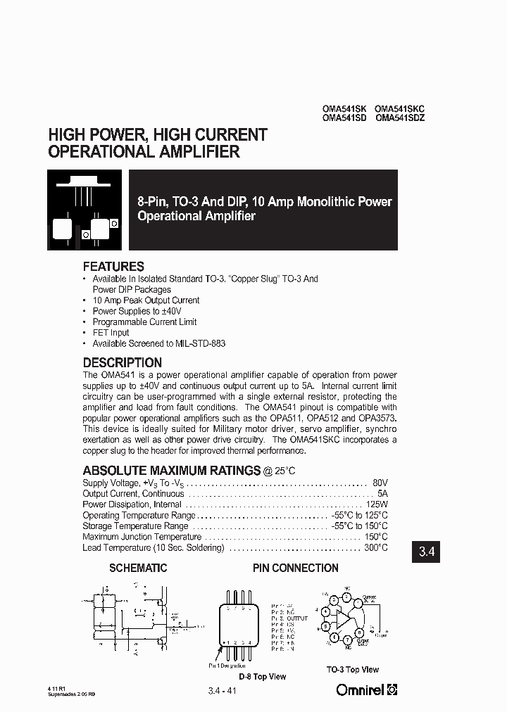 OMA541SKC_1291970.PDF Datasheet