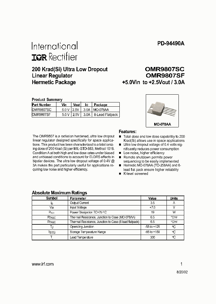 OMR9807SC_1110292.PDF Datasheet